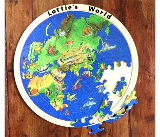 Personalised double sided world map