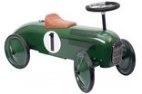 Racing green ride-on racing car